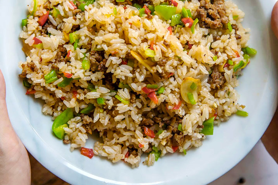 Как приготовить вкусный жареный рис с говядиной