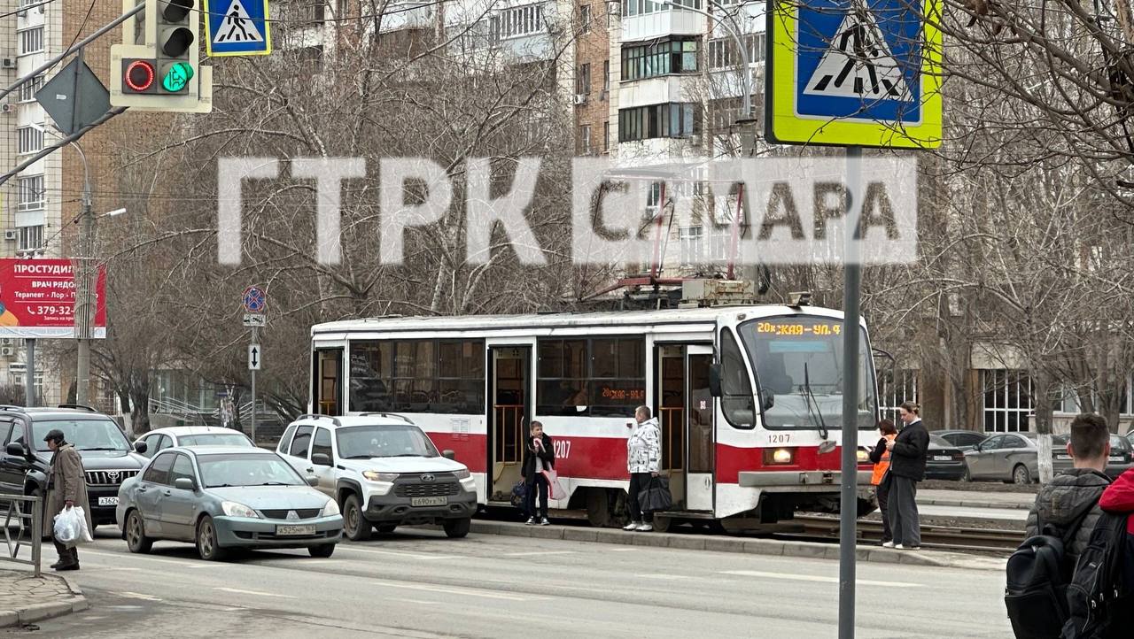 ЧП с трамваем на проспекте Ленина