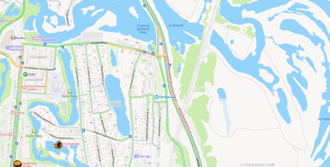 Самарцы встали в пробку перед выездом с Волгаря из-за ДТП Самарцы встали в пробку перед выездом с Волгаря из-за ДТП