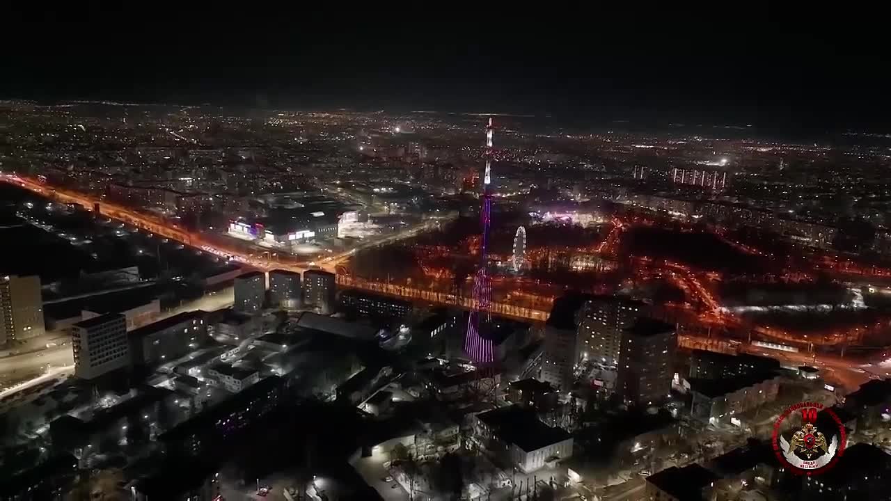 В 10-летний юбилей Росгвардии на самарской телебашне зажглась праздничная иллюминация