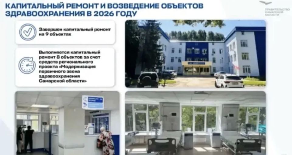 Глава Минздрава доложил, что в Самарской области ремонтируются 42 объекта здравоохранения, в том числе 10 стационаров и 6 поликлиник Глава Минздрава доложил, что в Самарской области ремонтируются 42 объекта здравоохранения, в том числе 10 стационаров и 6 поликлиник