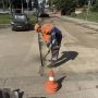 На улице Пензенской ремонтируют дорожное покрытие!