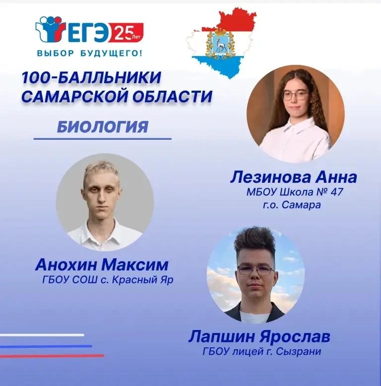 Выпускники Самарской области – стобалльники ЕГЭ-2026!