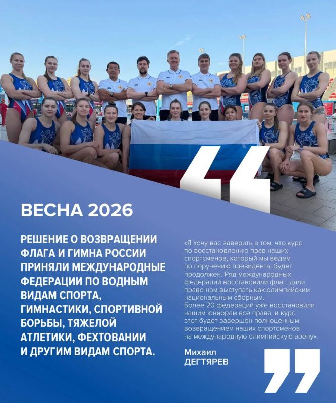 Хроника возвращения. В 2024 году Минспорт России взял курс на полноценное возвращение российского спорта на крупнейшие международные соревнования Хроника возвращения. В 2024 году Минспорт России взял курс на полноценное возвращение российского спорта на крупнейшие международные соревнования