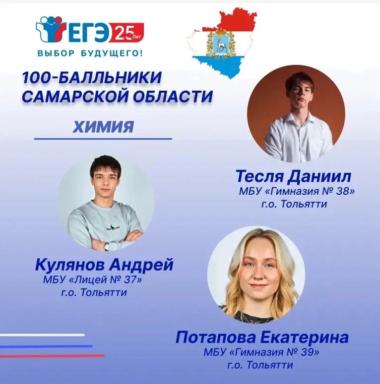 Выпускники Самарской области - стобалльники ЕГЭ!