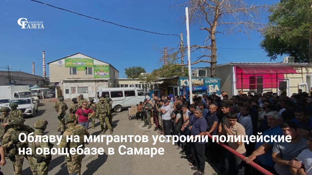 В Самаре сотрудники полиции и Росгвардии провели масштабный рейд на овощебазе, проверив более 250 мигрантов