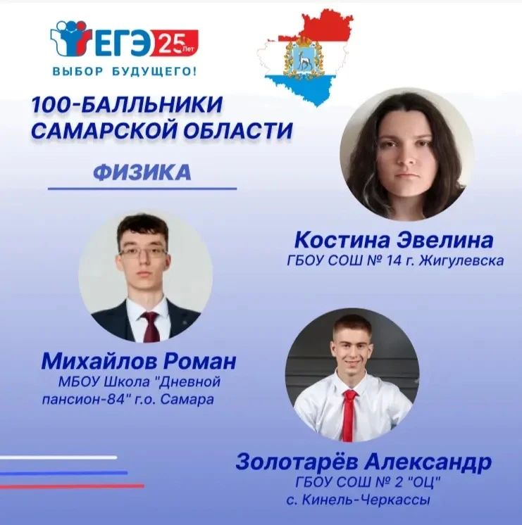 Продолжаем рассказывать о выпускниках Самарской области, сдавших ЕГЭ на 100 баллов