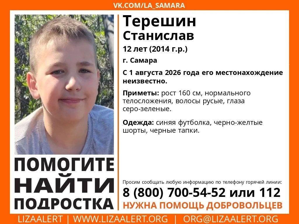 В Самарской области продолжаются поиски 12-летнего мальчика
