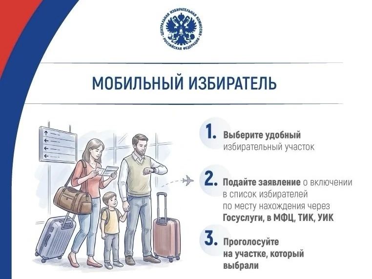 3 августа начался прием заявлений о включении в список избирателей по месту нахождения