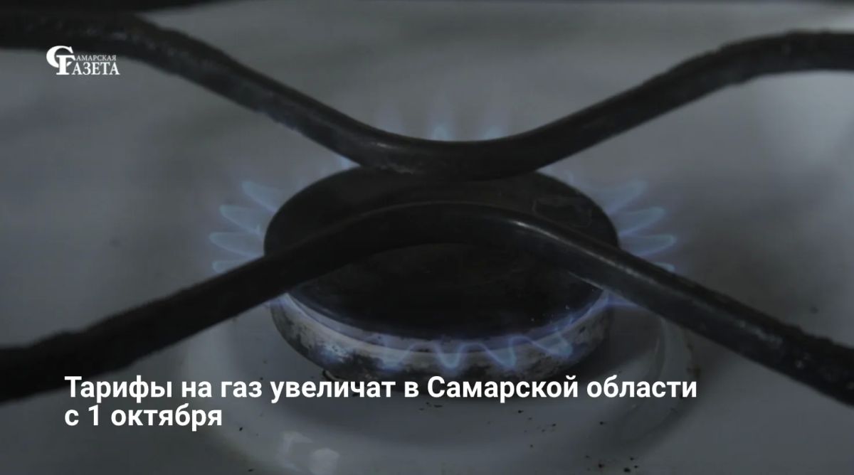 С 1 октября в Самарской области стоимость природного газа для населения вырастет на 8,99–9,33% из-за повышения федеральных тарифов на закупку, транспортировку и сбыт топлива