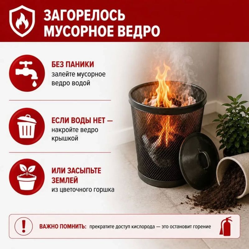 Бытовой пожар может начаться из-за забытого на плите полотенца, вспыхнувшего масла или неисправного электроприбора Бытовой пожар может начаться из-за забытого на плите полотенца, вспыхнувшего масла или неисправного электроприбора
