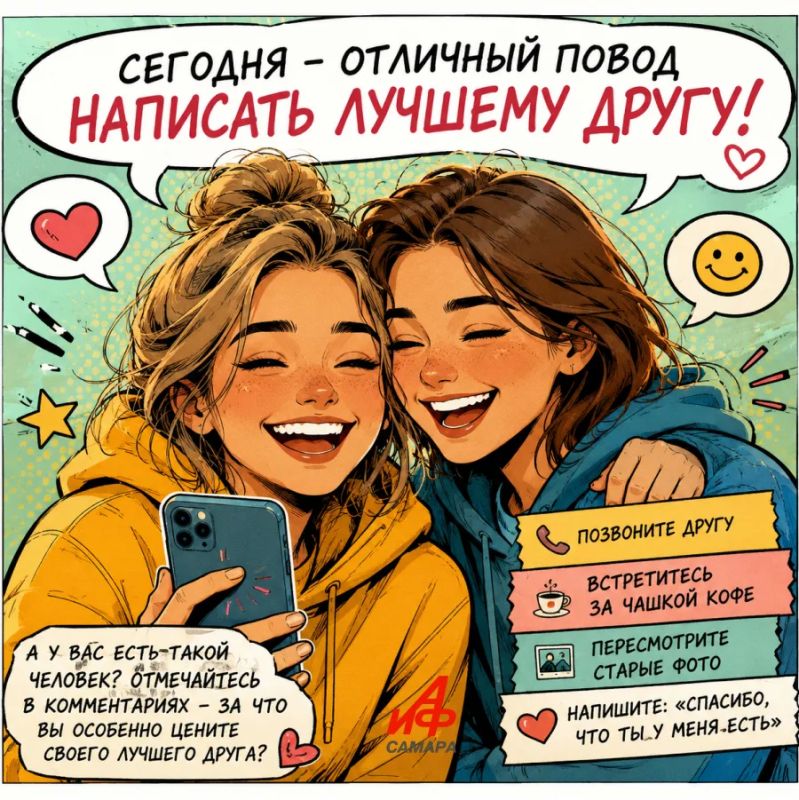 Сегодня — отличный повод написать лучшему другу