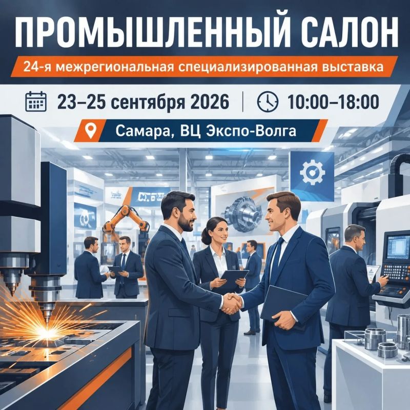 В Самаре пройдет 24-я межрегиональная специализированная выставка «Промышленный салон»!