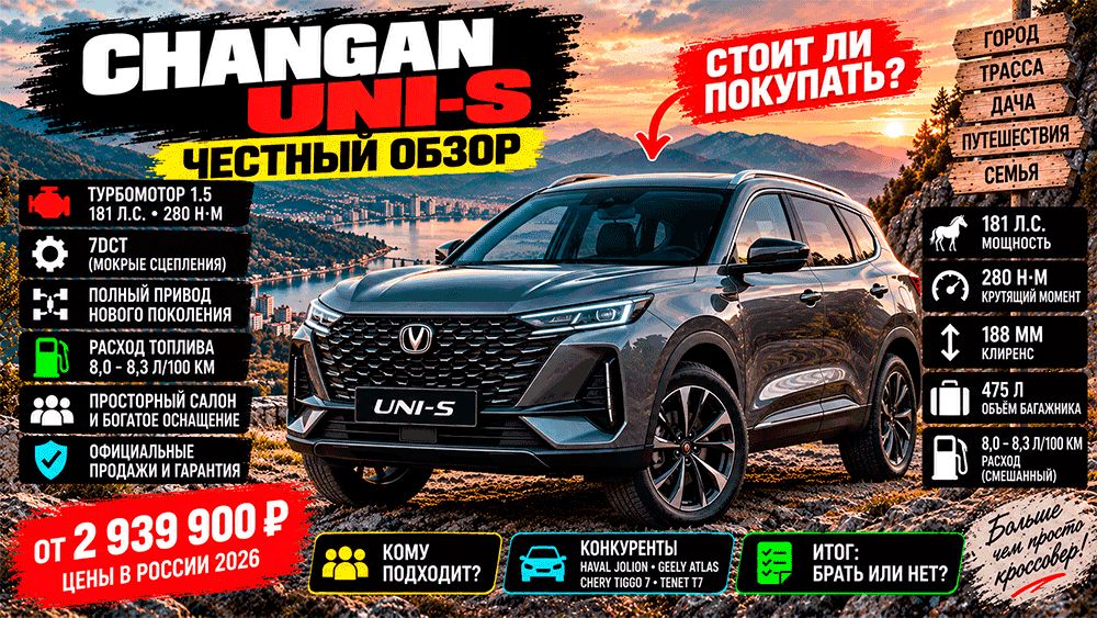 Changan uni-s – взгляд на современные реалии кроссоверов