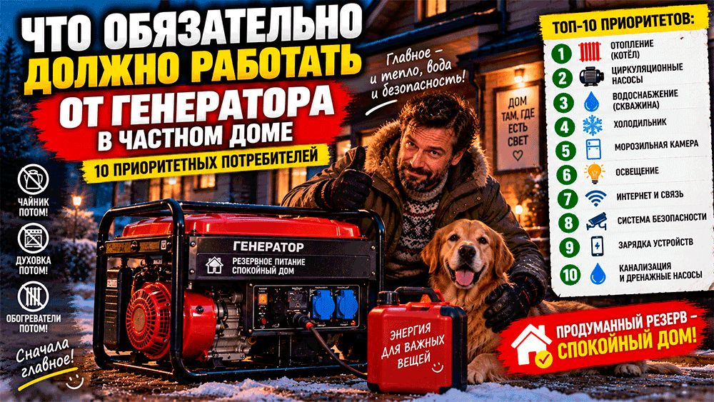 Приоритетные Потребители Генератора в Частном Доме: Как Не Ошибиться