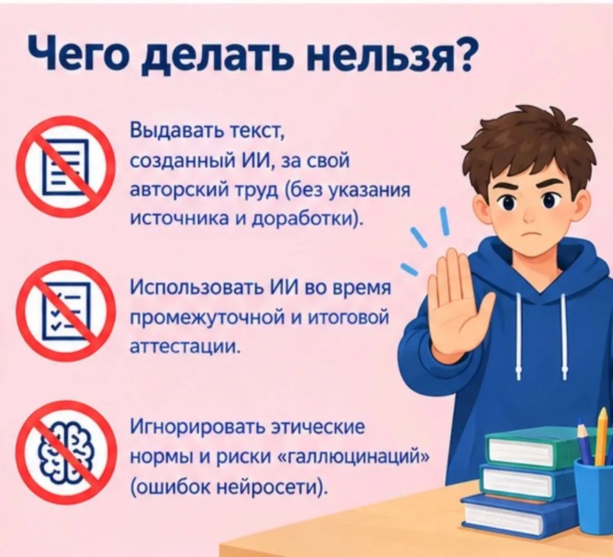 Минпросвещения разъяснило правила использования ИИ школьниками Минпросвещения разъяснило правила использования ИИ школьниками