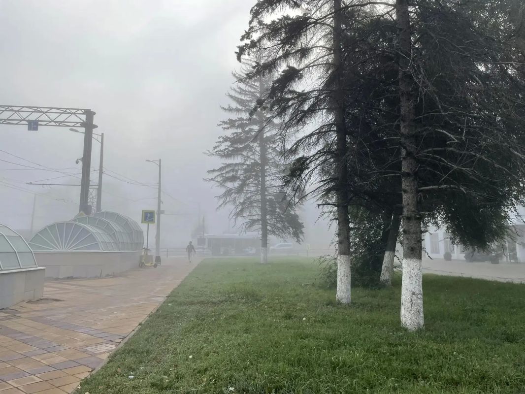 Самара утонула в густом тумане утром 18 сентября Самара утонула в густом тумане утром 18 сентября