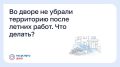 Во дворе не убрали территорию после летних работ