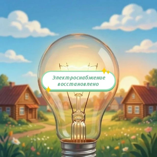 Энергоснабжение восстановлено