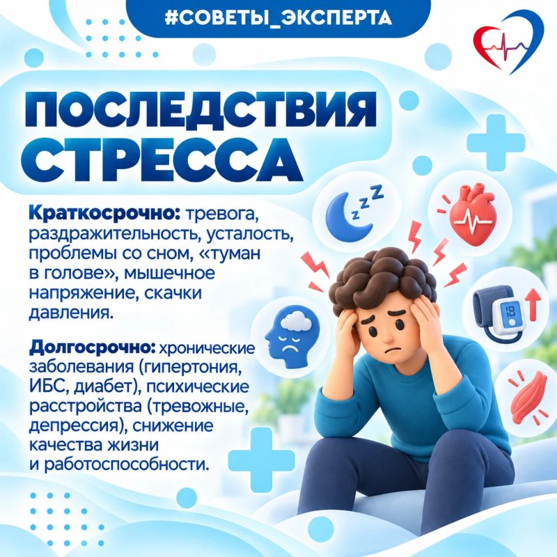 Врач рассказал, как стресс действует на здоровье и почему им важно управлять Врач рассказал, как стресс действует на здоровье и почему им важно управлять