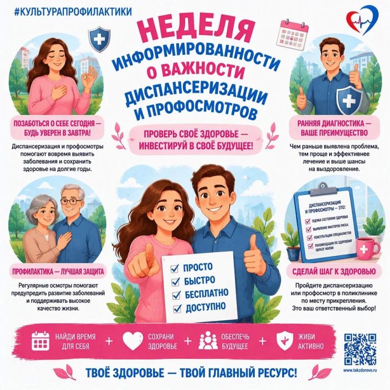 Диспансеризация является системным инструментом раннего выявления заболеваний и факторов риска у населения
