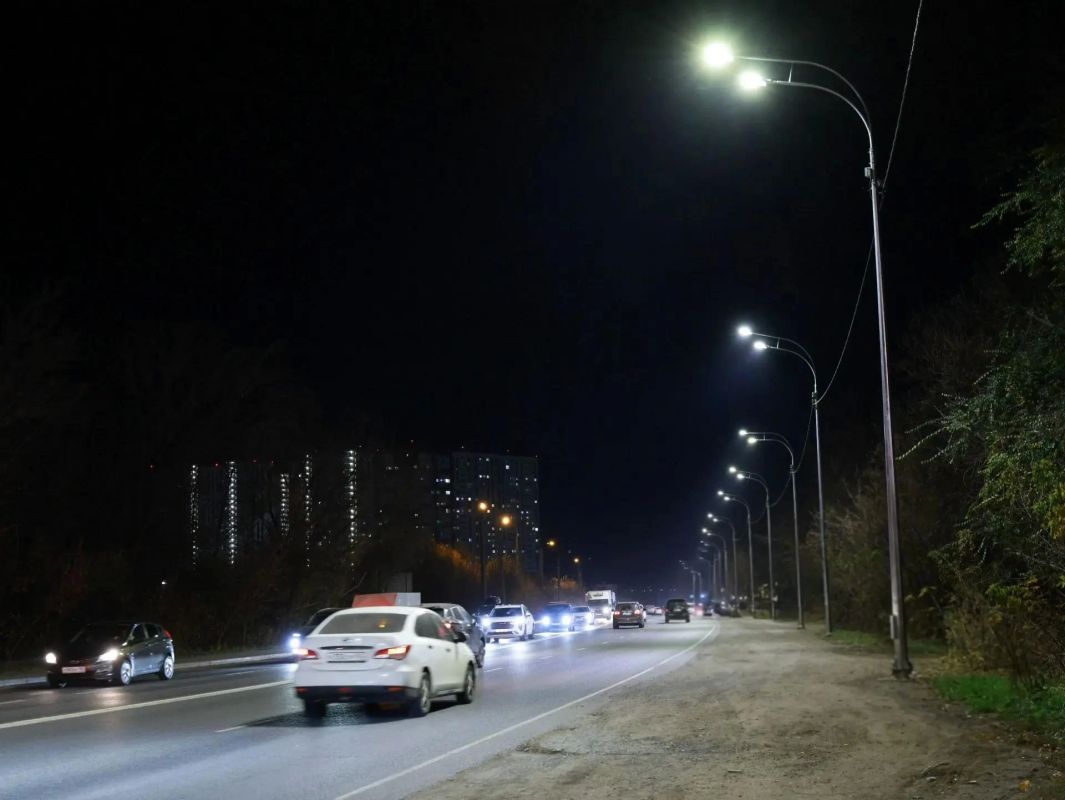 На Ракитовском шоссе запустили освещение в постоянном режиме